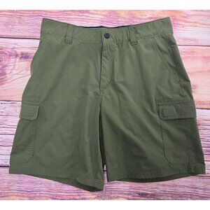 Orvis Mens Green Cargo Shorts 34 Lightweight Summer Wear